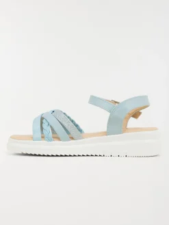 Sandale bleue plateforme fille (31-36)