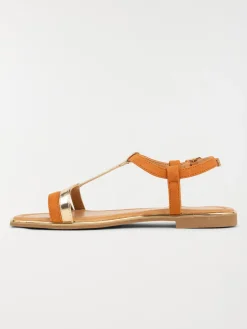 Sandale camel et dorée femme (36-41)