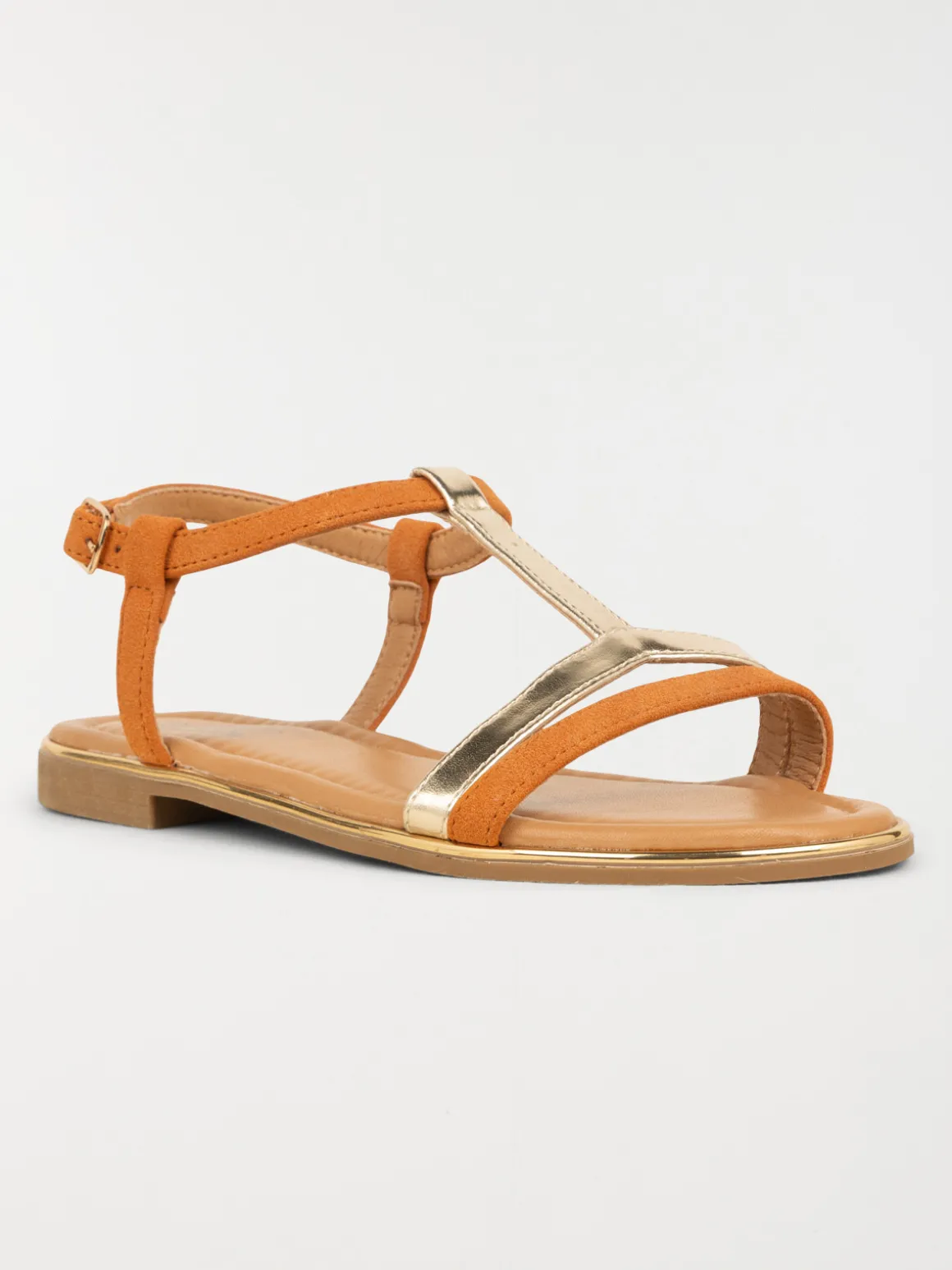 Sandale camel et dorée femme (36-41)