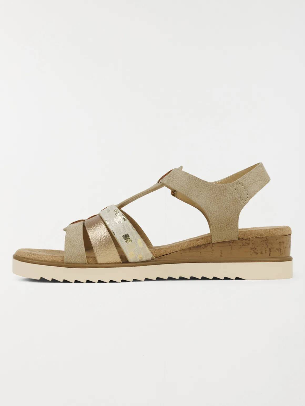 Sandale compensée beige femme (36-41)