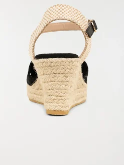 Sandale compensée crochet femme (36-41)