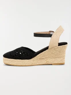 Sandale compensée crochet femme (36-41)