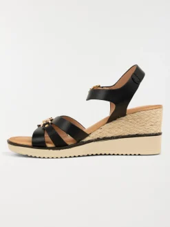 Sandale compensée femme noir (36-41)