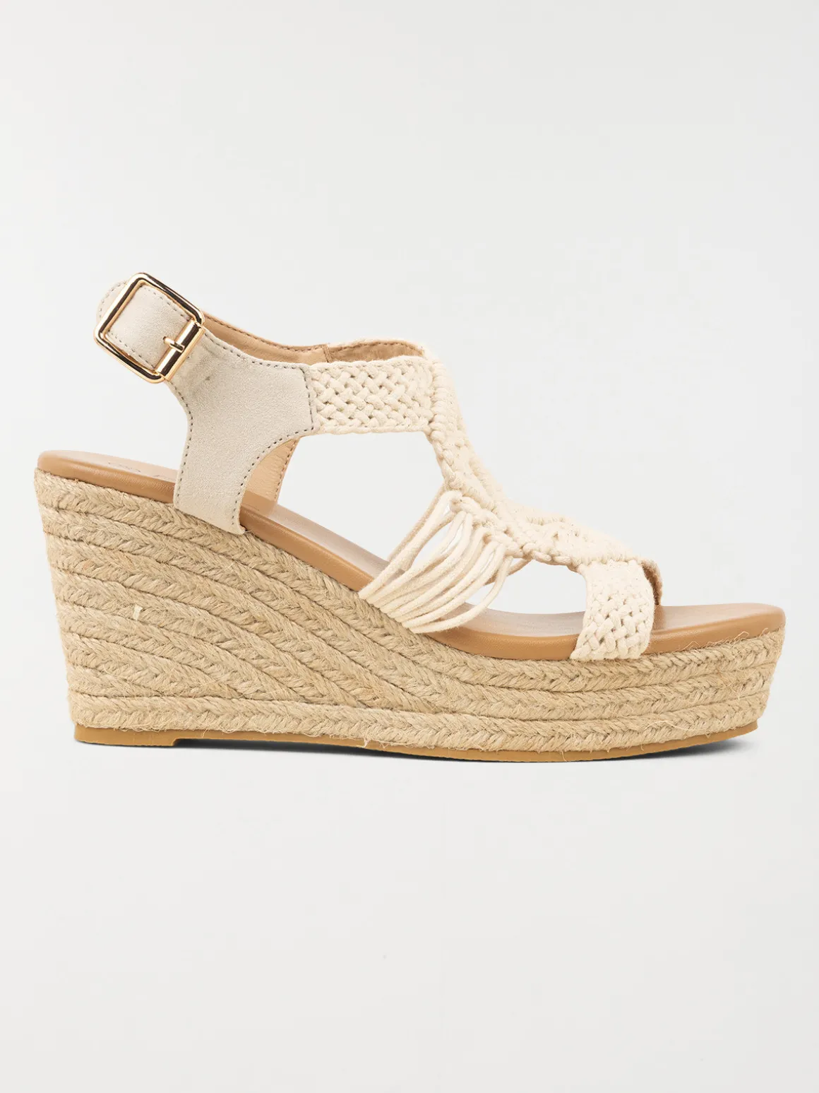 Sandale compensée macramé femme (36-41)