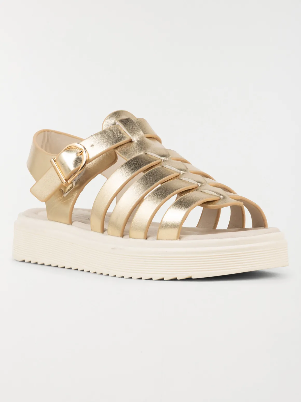 Sandale dorée plateforme fille (31-36)