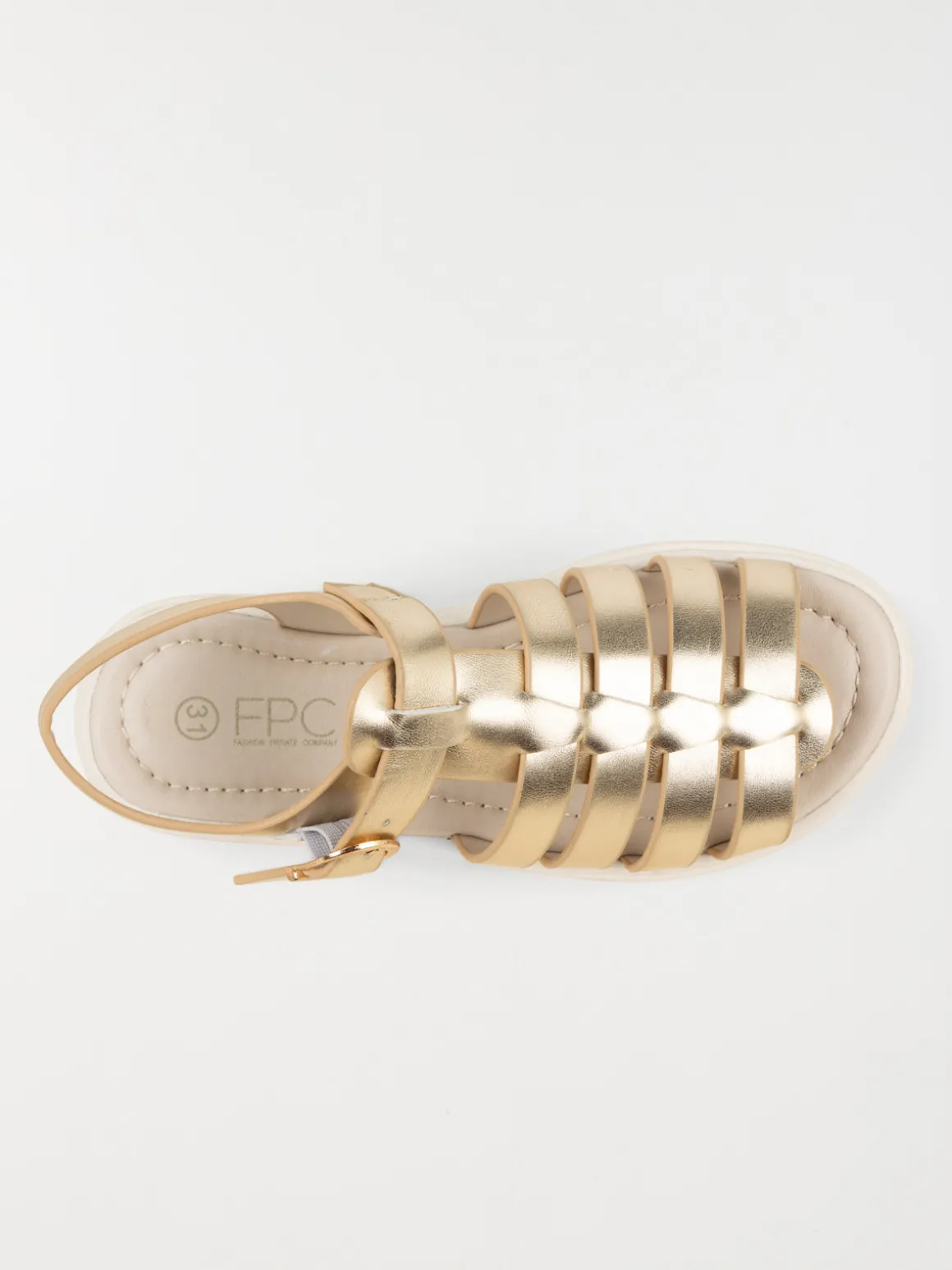 Sandale dorée plateforme fille (31-36)