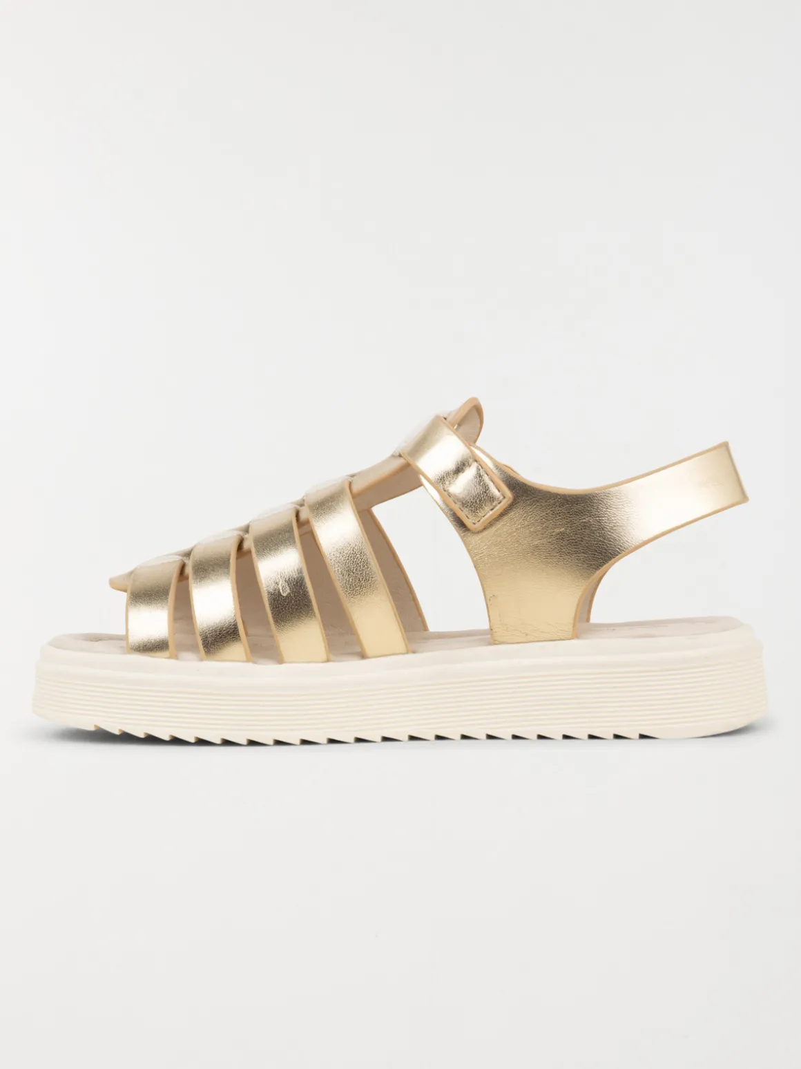 Sandale dorée plateforme fille (31-36)