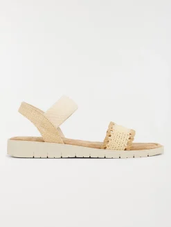 Sandale elastiquée beige femme (36-41)