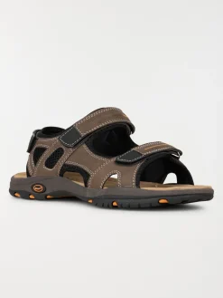 Sandale marron à scratch homme (40-45)