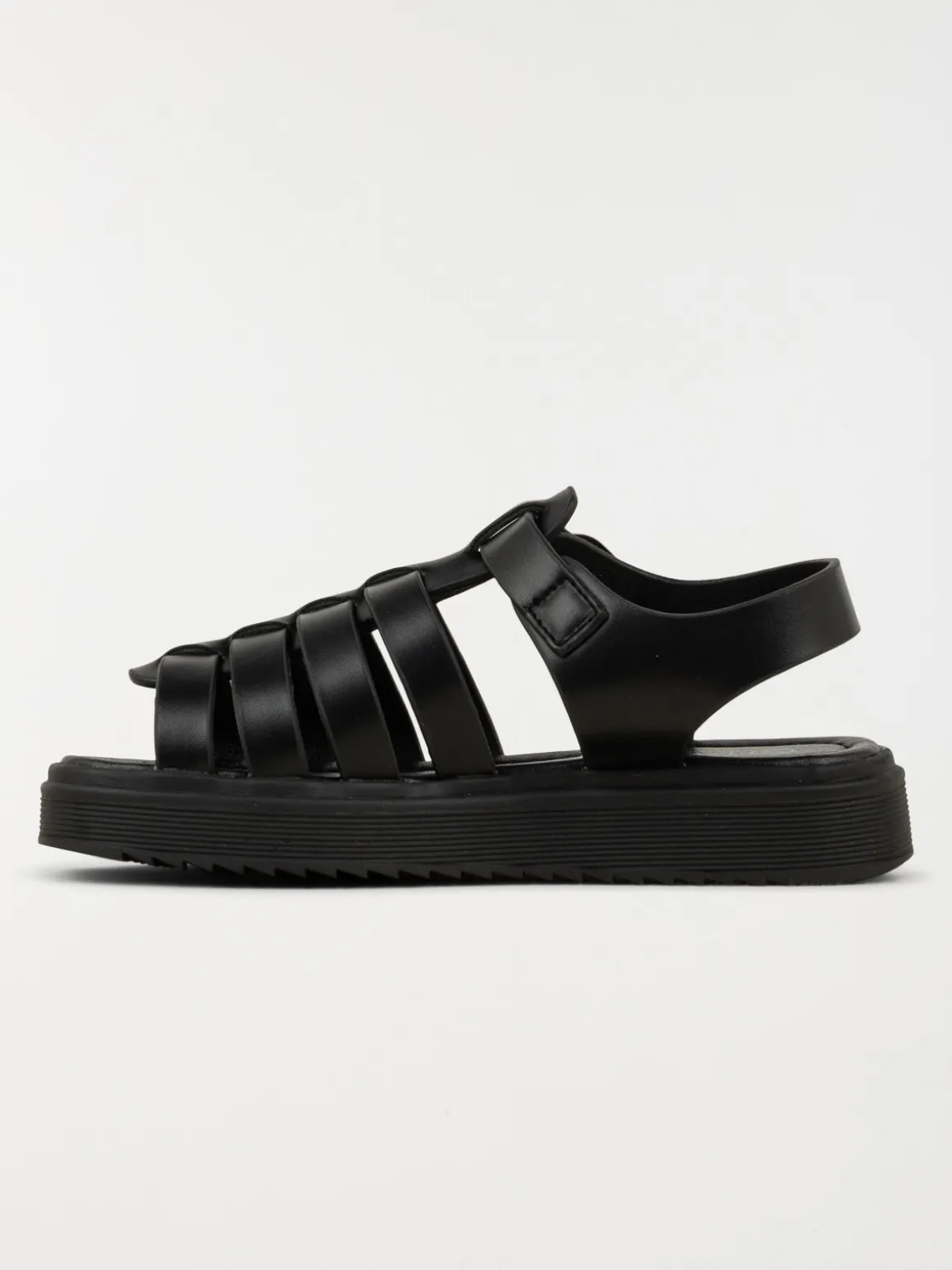 Sandale noire plateforme fille (31-36)