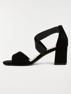 Sandale noire talon haut femmme (36-41)