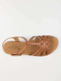 Sandale plate marron femme (36-41)