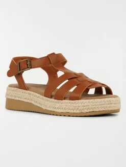 Sandale plateforme femme marron (36-41)