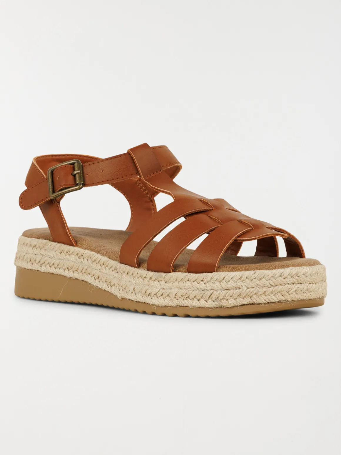Sandale plateforme femme marron (36-41)