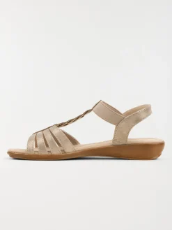 Sandale plates argentées femme (36-41)