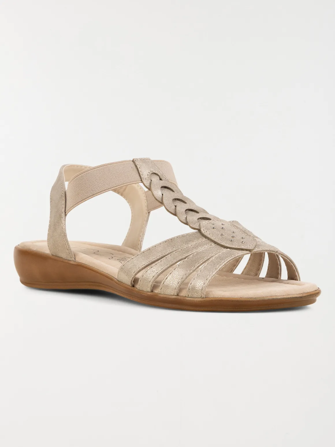 Sandale plates argentées femme (36-41)