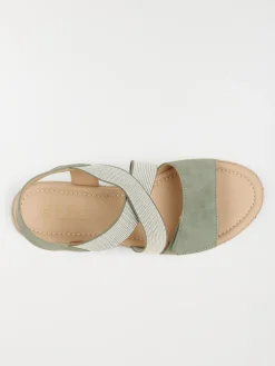 Sandale verte compensée femme (36-41)