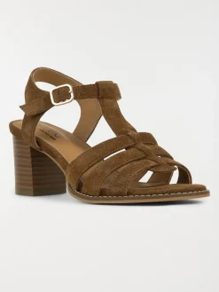 Sandales à talon camel femme (36-41)