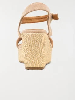 Sandales beige compensées femme (36-41)