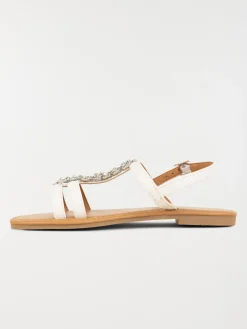 Sandales bijoux blanches femme (37-42)