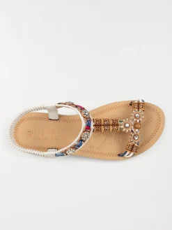 Sandales bijoux blanches femme (36-41)