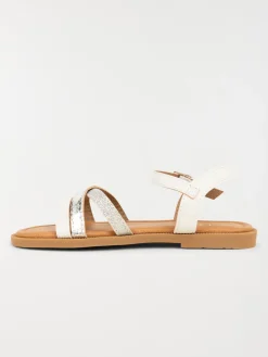 Sandales blanches brides fille (24-30)
