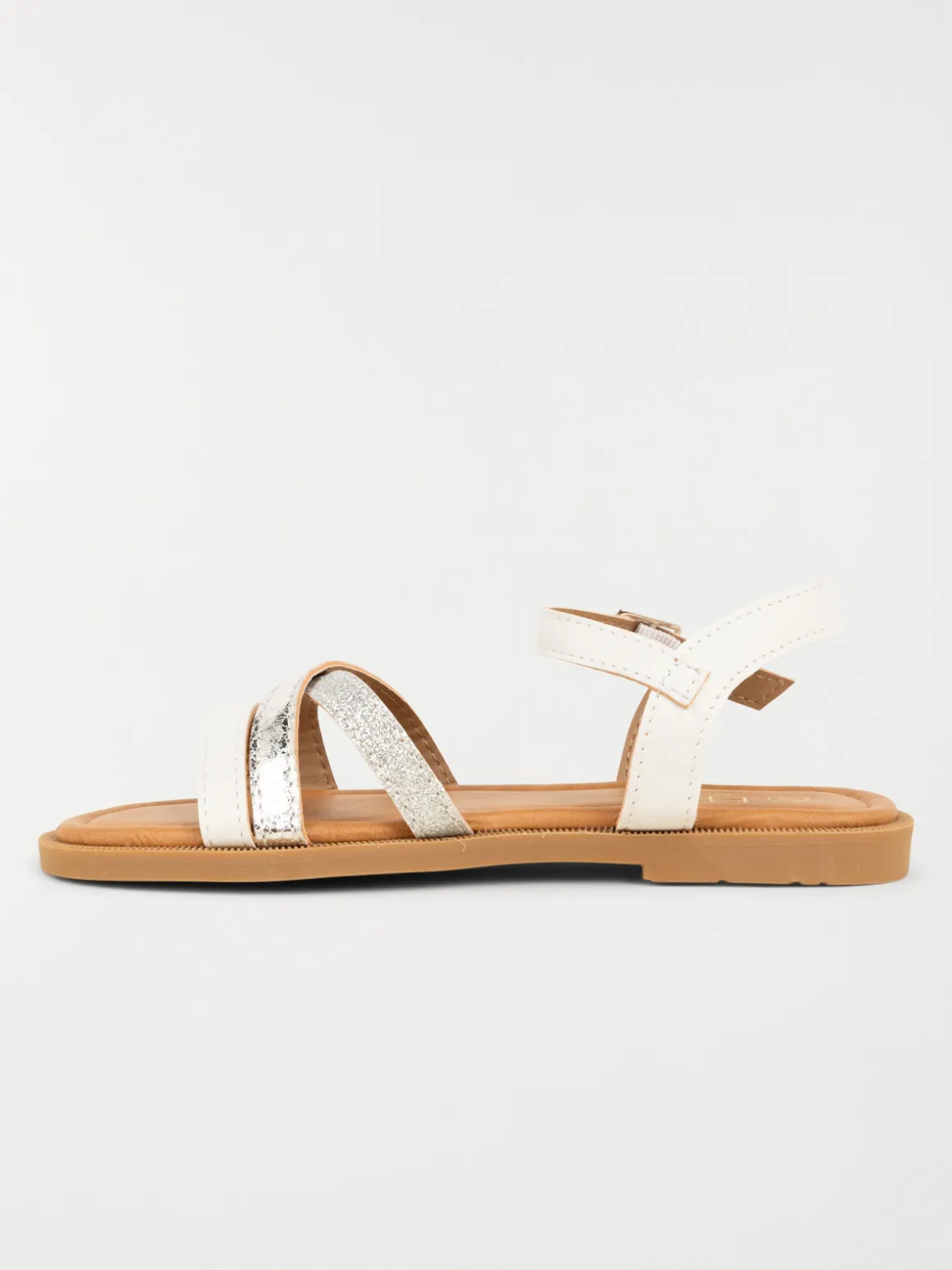 Sandales blanches brides fille (24-30)