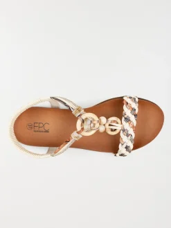 Sandales blanches perles femme (36-41)