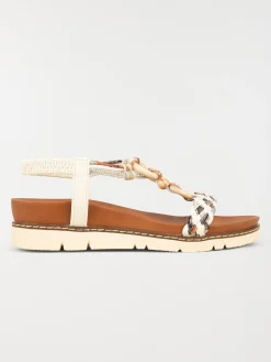 Sandales blanches perles femme (36-41)