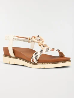 Sandales blanches perles femme (36-41)