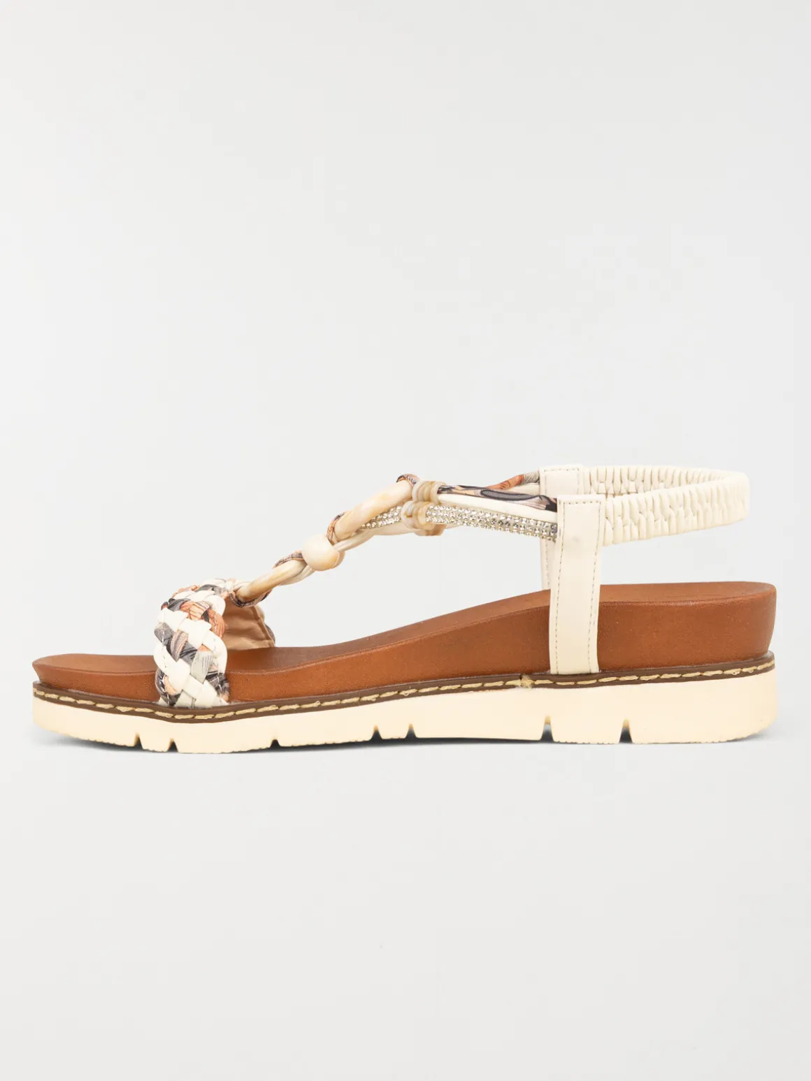 Sandales blanches perles femme (36-41)