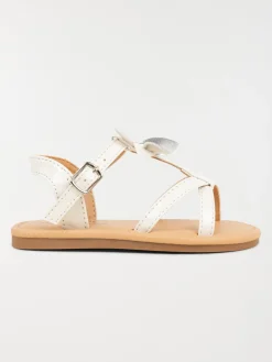 Sandales blanches plates fille (24-30)