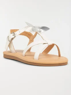 Sandales blanches plates fille (24-30)