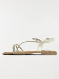 Sandales blanches strass femme (36-41)