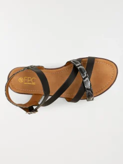 Sandales brides imprimées femme (36-41)