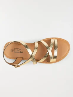 Sandales brides texturées femme (36-41)