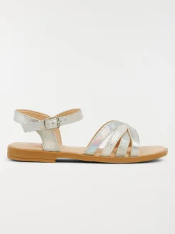Sandales coloris argent fille (31-36)