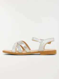 Sandales coloris argent fille (24-30)