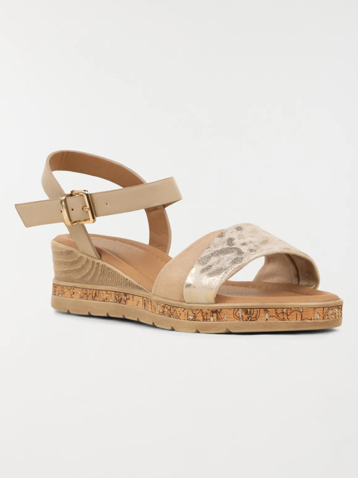 Sandales coloris taupe femme (36-41)