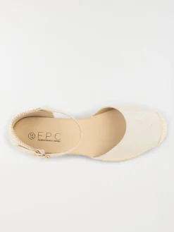 Sandales compensées beige femme (36-41)