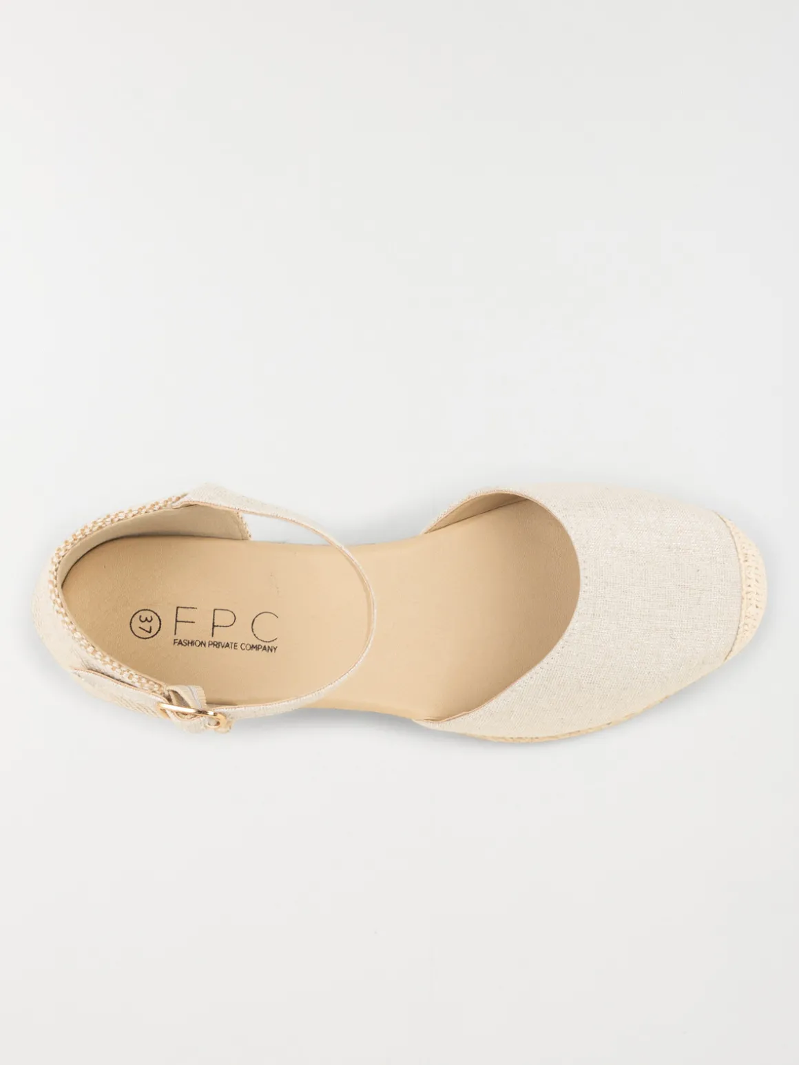 Sandales compensées beige femme (36-41)