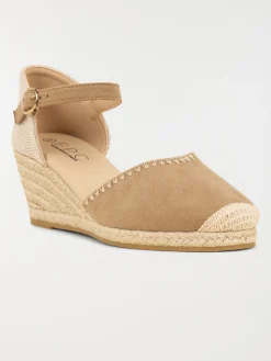 Sandales compensées beige femme (36-41)