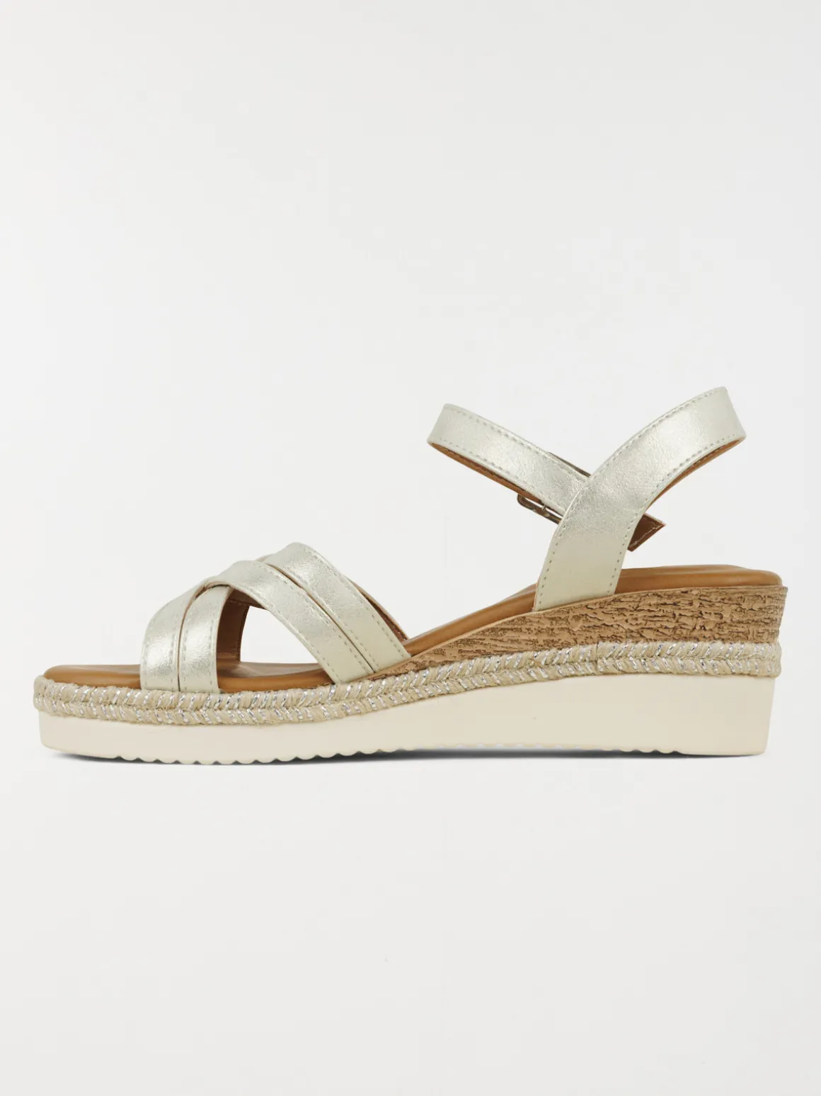 Sandales compensées beige femme (36-41)