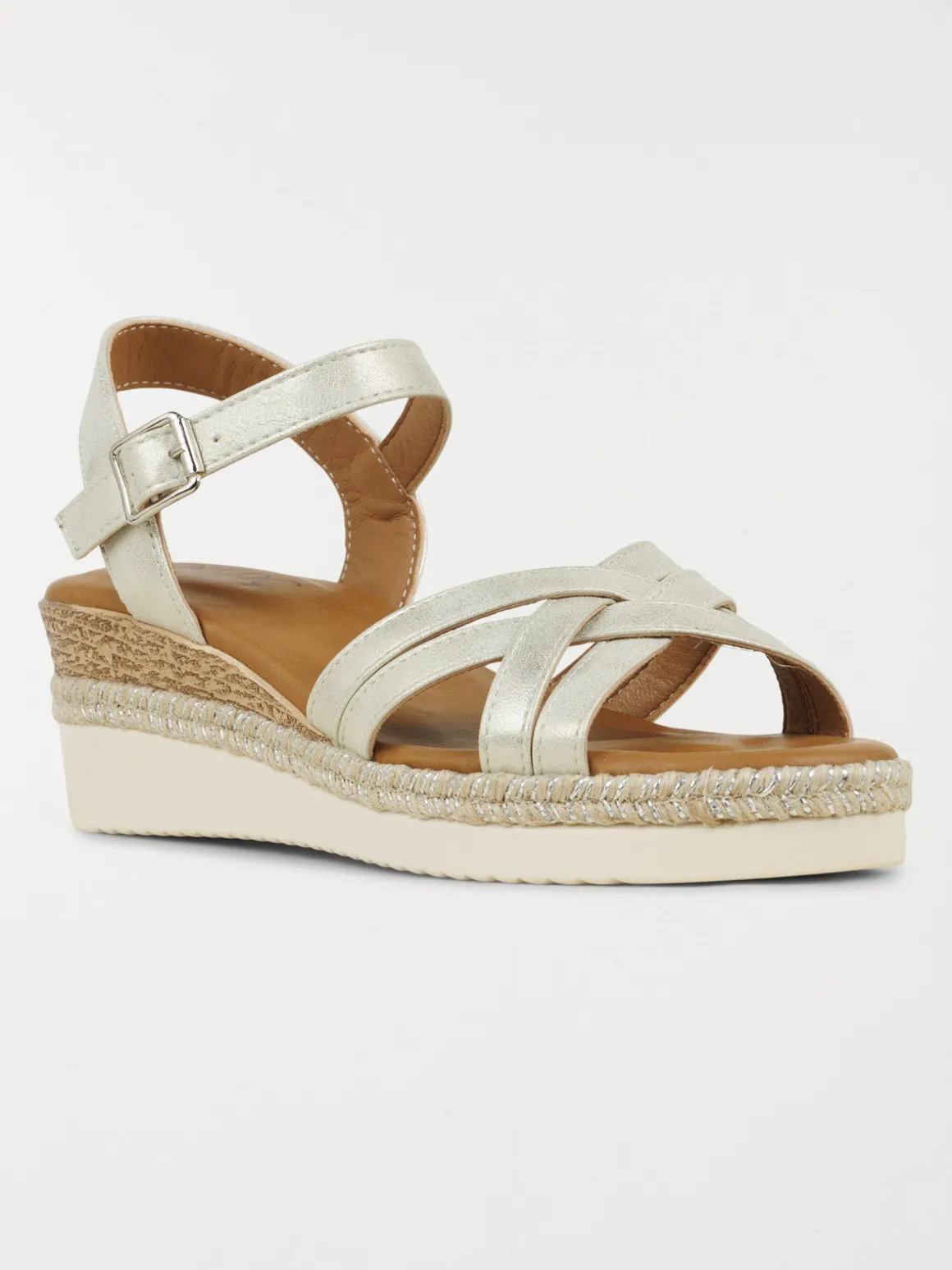 Sandales compensées beige femme (36-41)