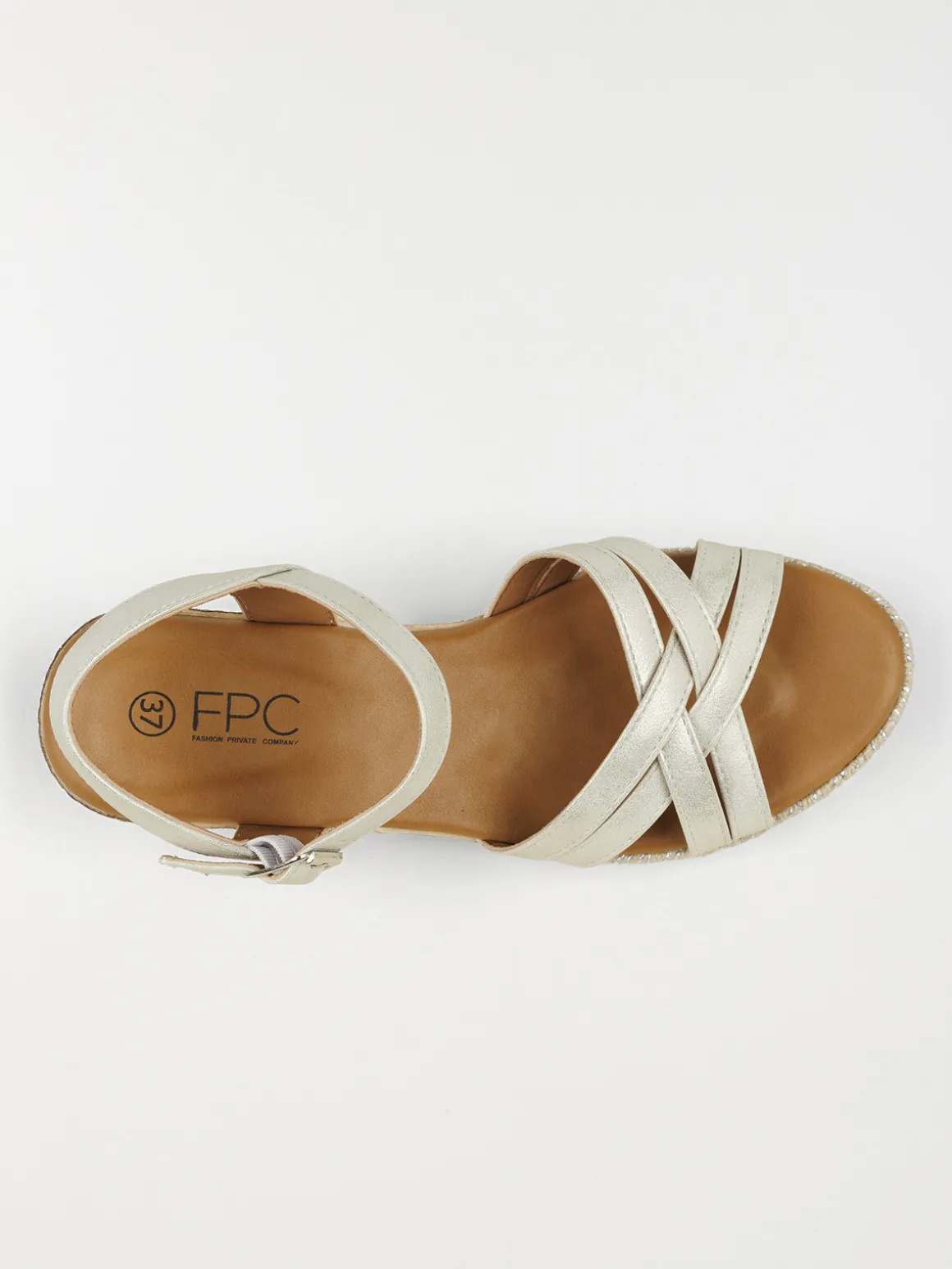 Sandales compensées beige femme (36-41)