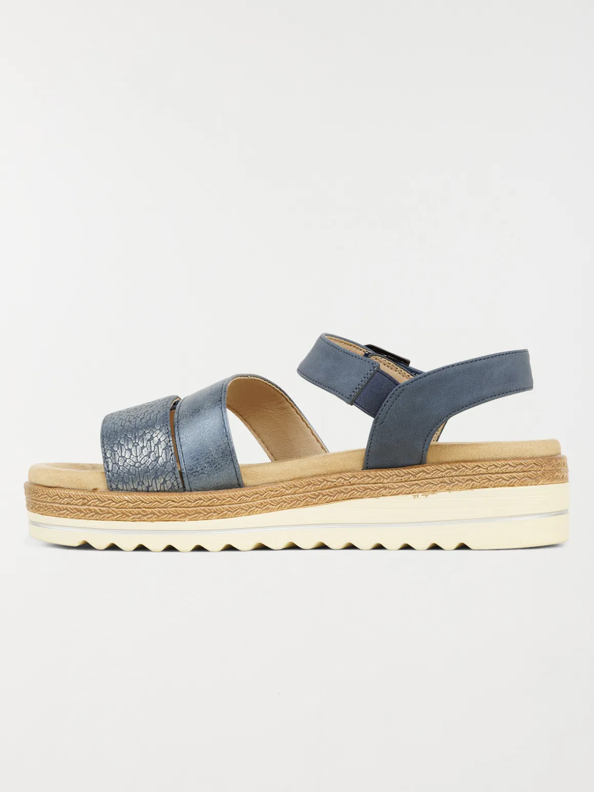 Sandales compensées bleues femme (36-41)