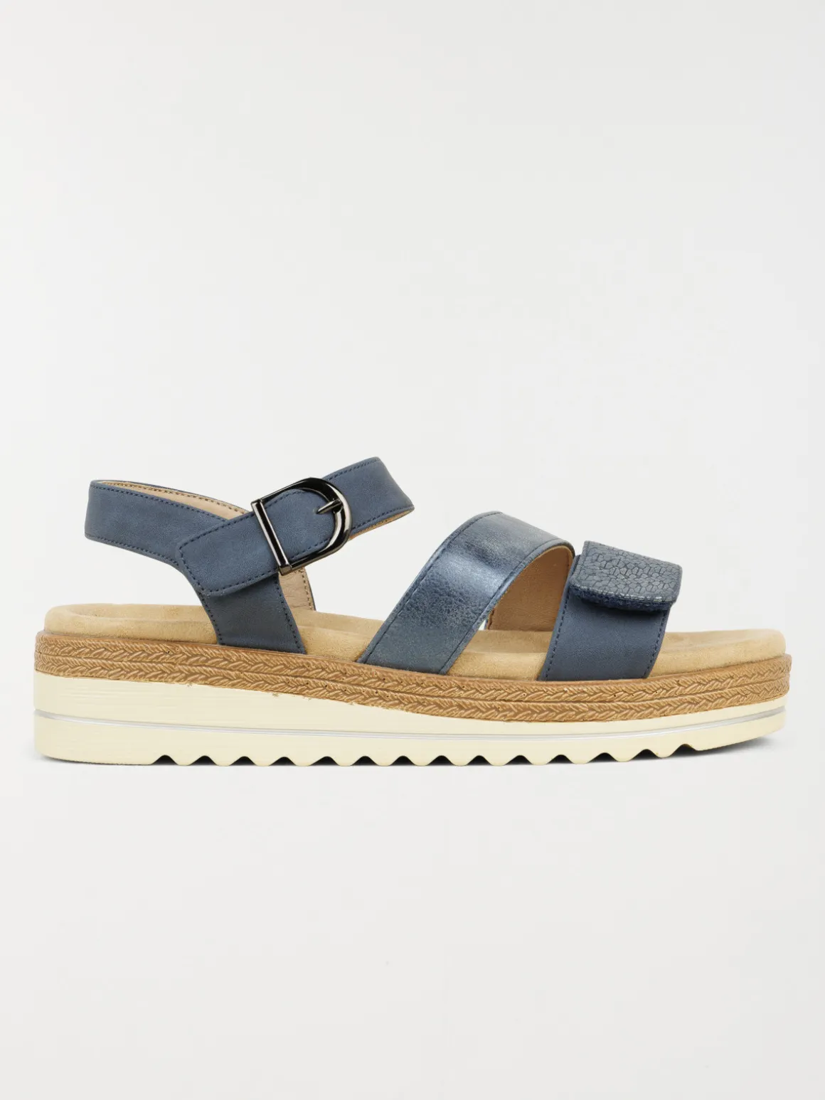 Sandales compensées bleues femme (36-41)