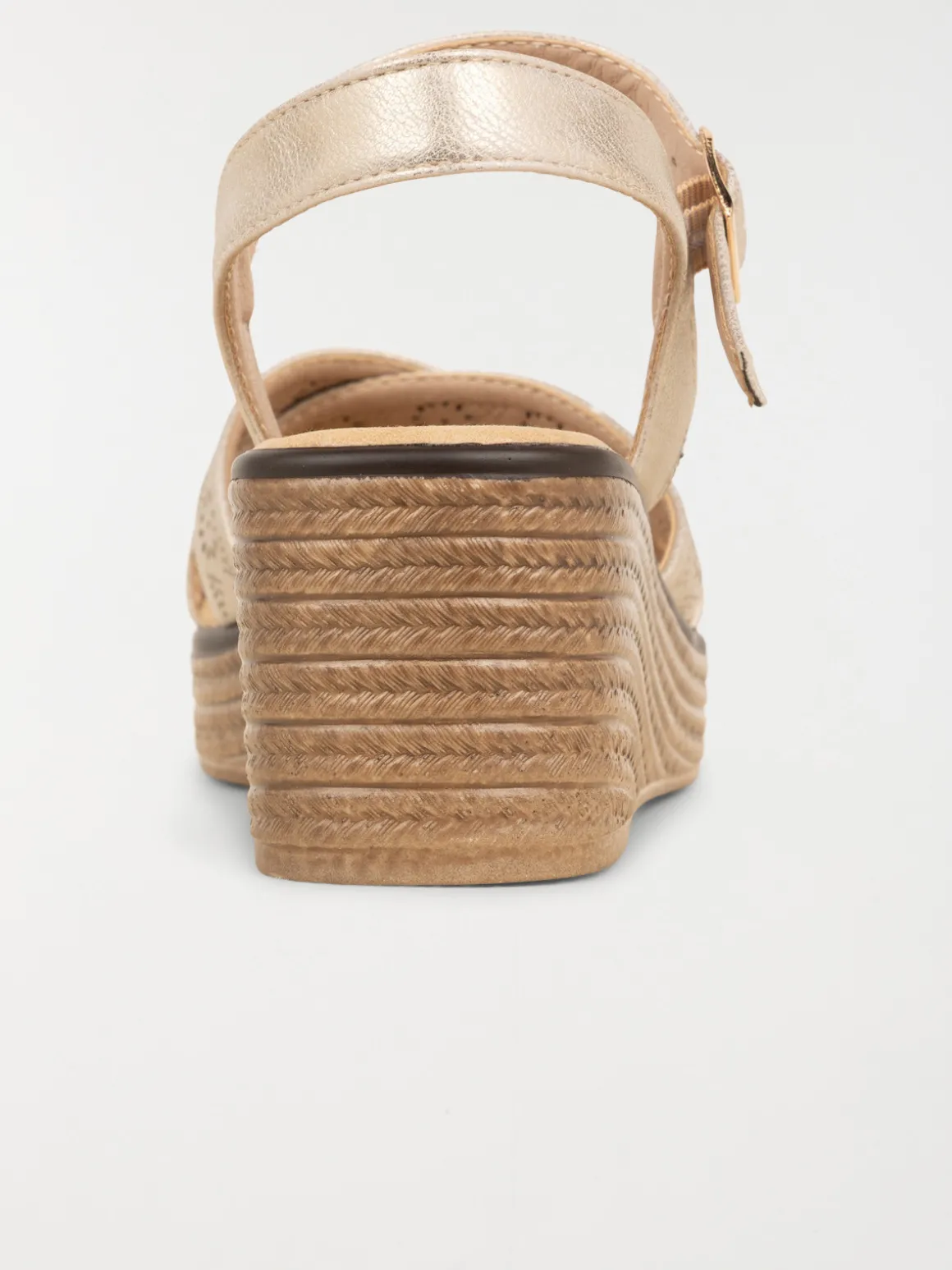 Sandales compensées dorées femme (36-41)