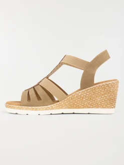Sandales compensées femme strass (36-41)