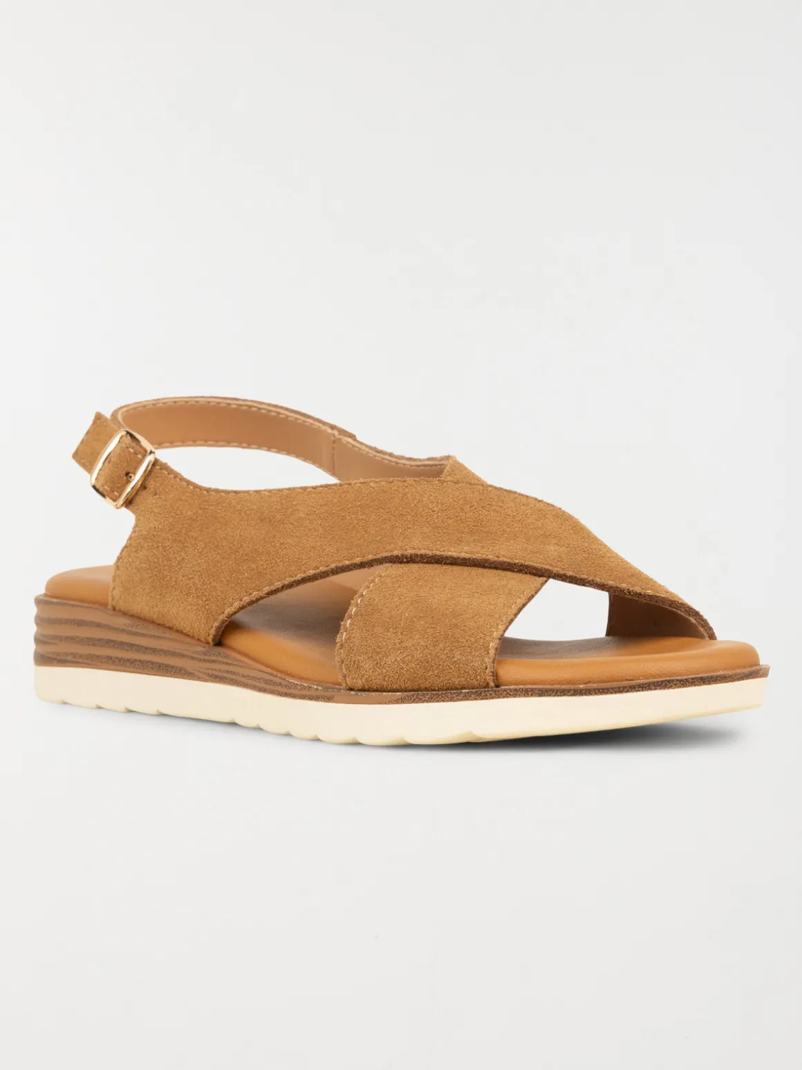 Sandales compensées femme tan (36-41)